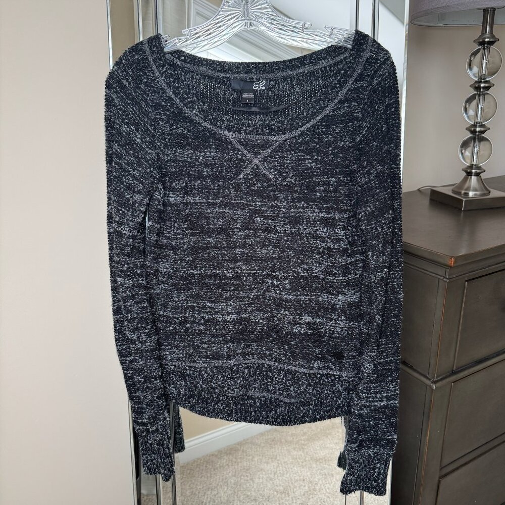 Fox Racing Wool Knit Sweater Long Sleeve motorsport women's Grey Black small